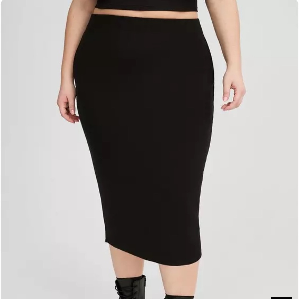 Torrid Midi Rib Column Skirt